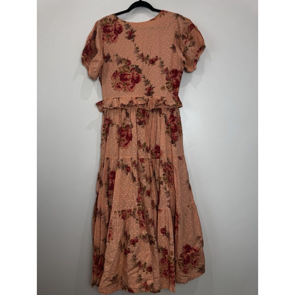 LoveShackFancy | Carlton Dress | Pink Lemonade Orange | Size 10 - Picture 3 of 9